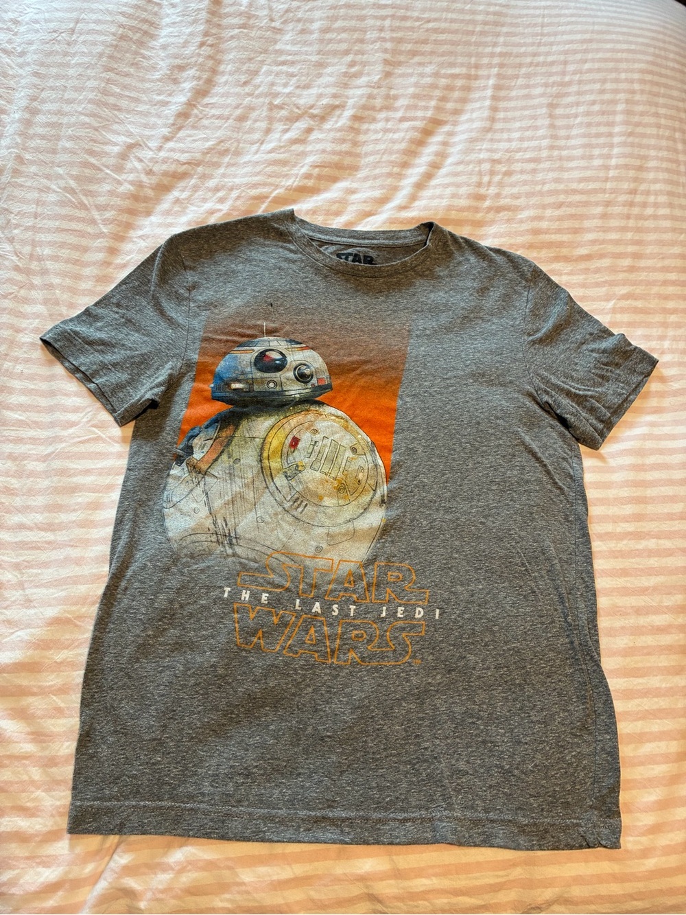 Star Wars Gray and Orange BB‑8 Graphic Tee